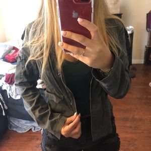 dark grey cargo jacket